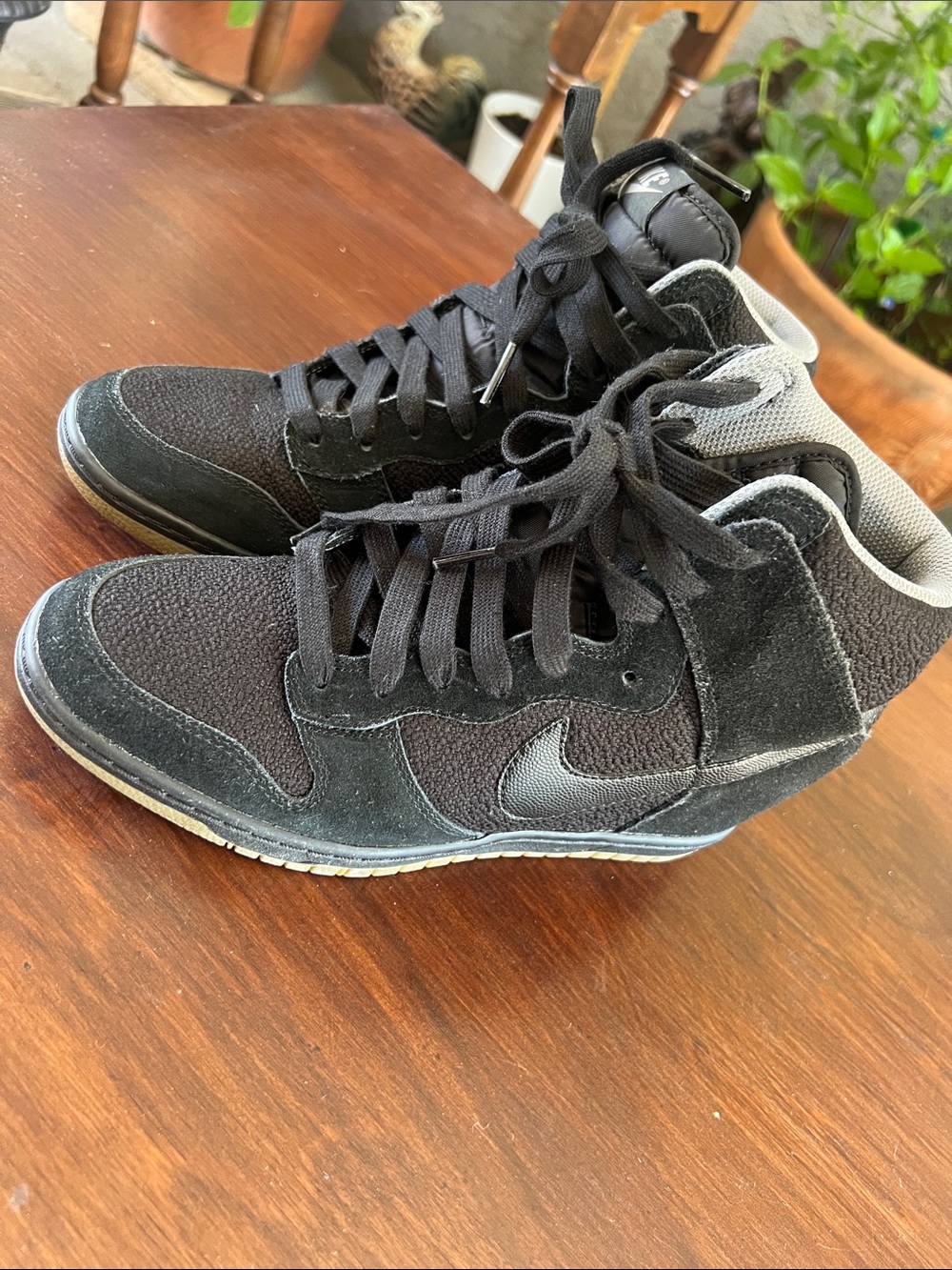 Nike Dunk Sky Essential High Black Wedge Women’s Size 8